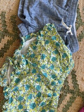 Crewcuts Floral Ruffle and Chambray striped shorts size 8